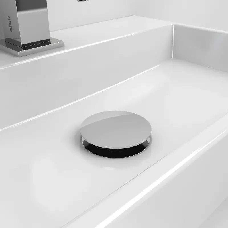 Clou Mini Wash Me plug met afdekkap niet afsluitbaar chroom