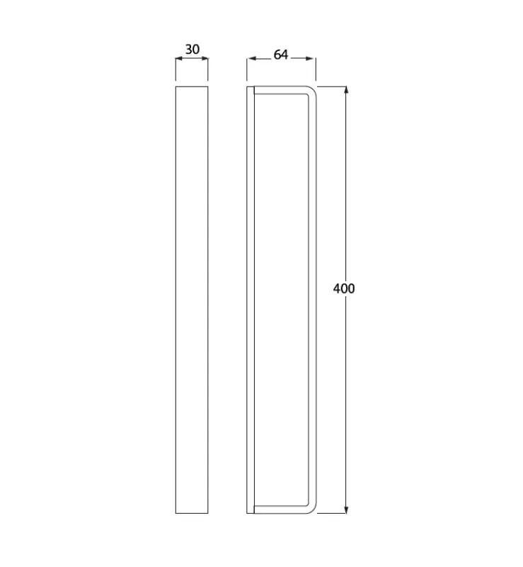 Waterevolution Deep verticale handdoekhouder 40cm mat wit A216BR