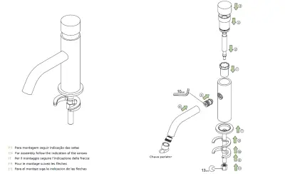 Waterevolution Flow Fonteinkraan zelfsluitend mat zwart T110TPPR