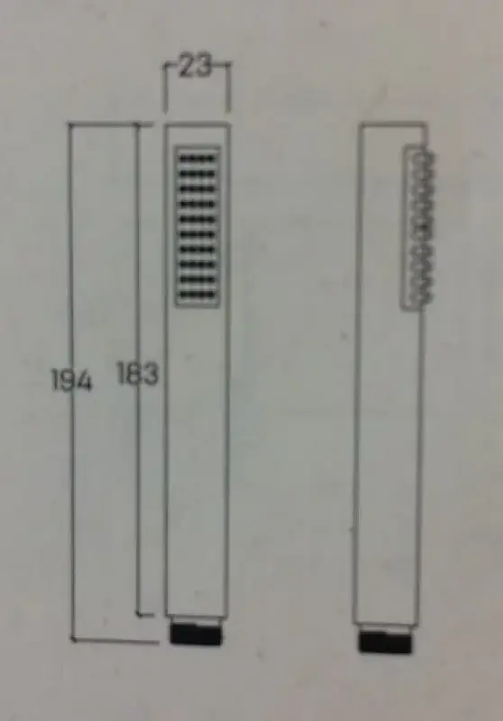 Waterevolution handdouche mat zwart T1620PR
