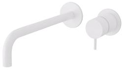 Waterevolution Flow inbouw wastafelkraan mat wit met uitloop 21cm T116BBR-21