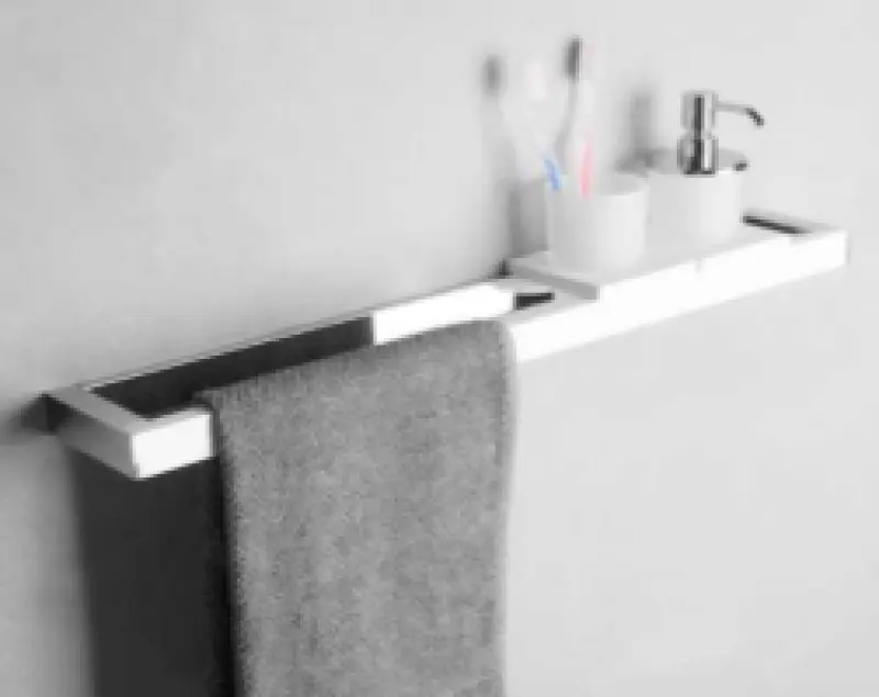 Solid-S handdoekhouder 60 x 9 x 3 cm mat wit 1208832512