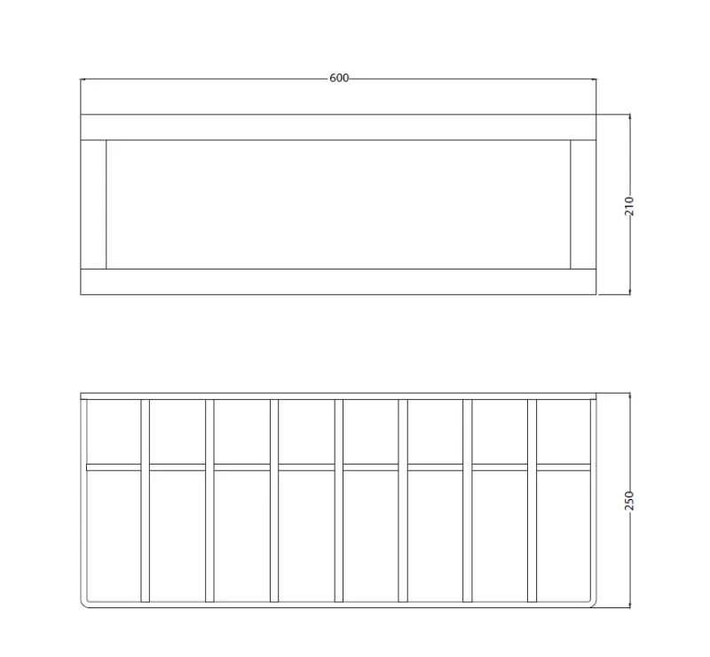 Waterevolution Deep handdoekrek 60cm mat wit A218BR