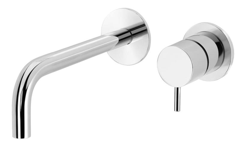 Waterevolution Flow inbouw wastafelkraan chroom uitloop 15cm T116B01-15