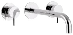 Waterevolution Flow 3-gats inbouw wastafelkraan chroom met uitloop 15cm T1163F01-15