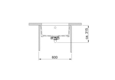 Franke spoelbak Fraceram Kubus KBK110.50 Glacier onderbouw 1260335712