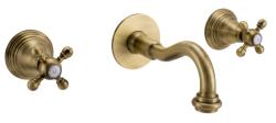 PB klassieke inbouw muurkraan met sterknoppen 20 cm uitloop Brons 1208855082