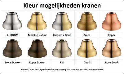 PB klassieke inbouw muurkraan met sterknoppen 20 cm uitloop Brons 1208855082
