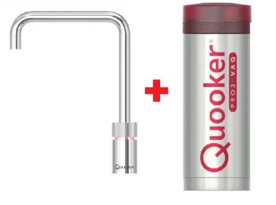 Quooker Nordic Square RVS PRO3 Kokend water 3NSRVS