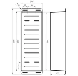 Lorreine Colan inzetbak restenbak RVS 1208920469