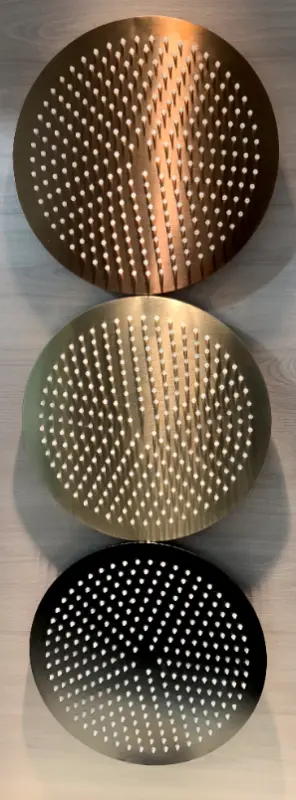 Rubio Inox douchearm 400mm RVS rond in PVD kleur Geborsteld goud 1208920719