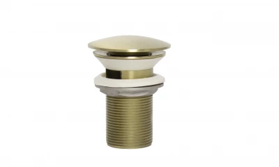 Rubio Inox wastafelplug 1 1/4" afsluitbaar volledig RVS kleur PVD Geborsteld Goud 1208920729