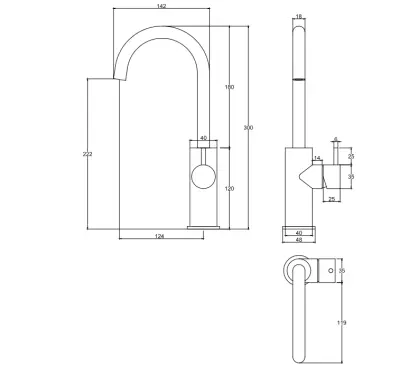 Waterevolution Flow wastafelkraan hoog model chroom T1121FU01