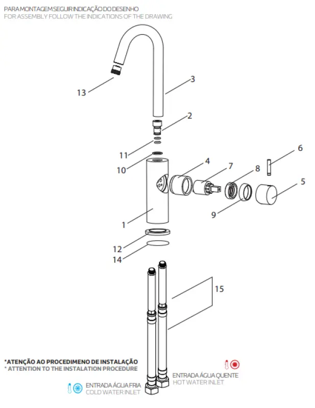 Waterevolution Flow wastafelkraan hoog model chroom T1121FU01