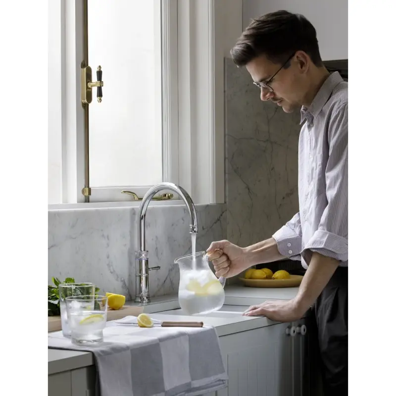 Quooker Classic Fusion Round Chroom PRO3 Warm, koud, kokend water 3CFRCHR