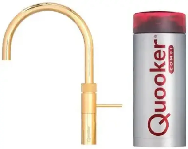 Quooker Fusion Round Goud COMBI+ Warm, koud, kokend water 22+FRGLD