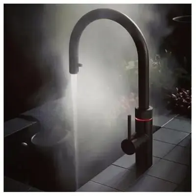 Quooker Flex Zwart COMBI & CUBE Warm, koud, kokend, gefilterd, koud, bruisend water 22XBLK+CUBE