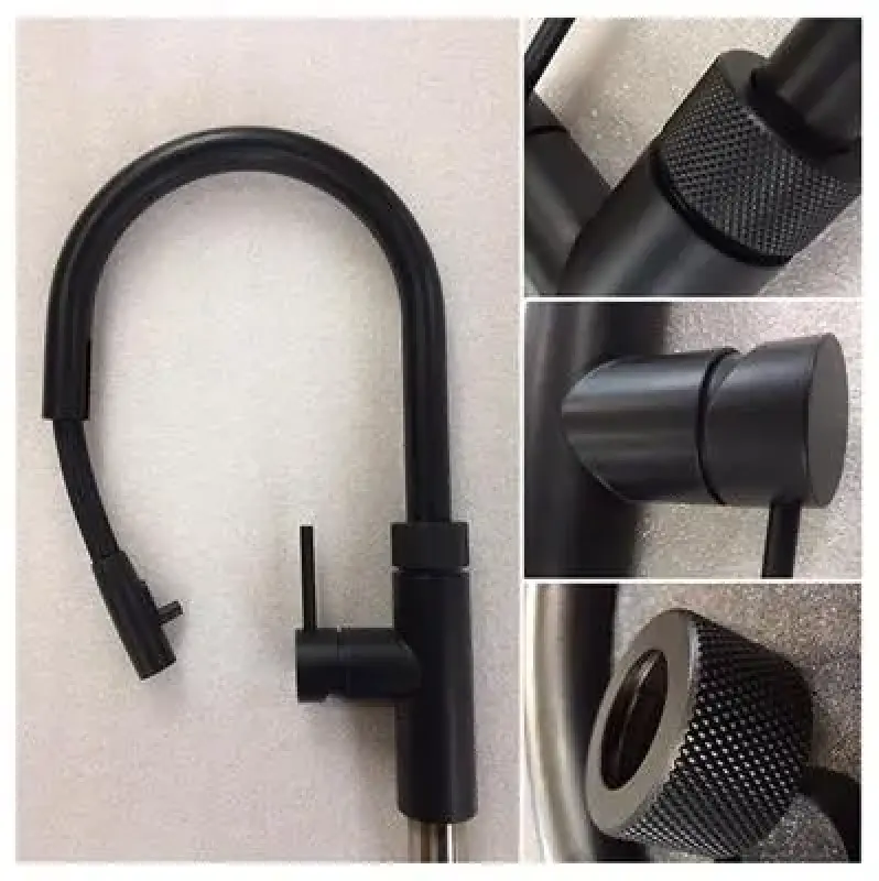 Quooker Flex Zwart COMBI & CUBE Warm, koud, kokend, gefilterd, koud, bruisend water 22XBLK+CUBE