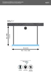 Aquadesign Minimal Doorloopdouche profielloos 100x200 cm helder glas - geborsteld rvs beslag