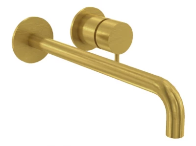Waterevolution Flow Inbouw Wastafelkraan Geborsteld Messing met uitloop 15 cm  T116BBB-15