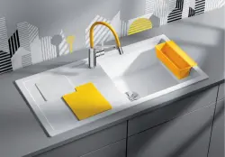 Blanco Sity enkele spoelbak met spoeltafel in antraciet - lemon XL 6 S - 525052