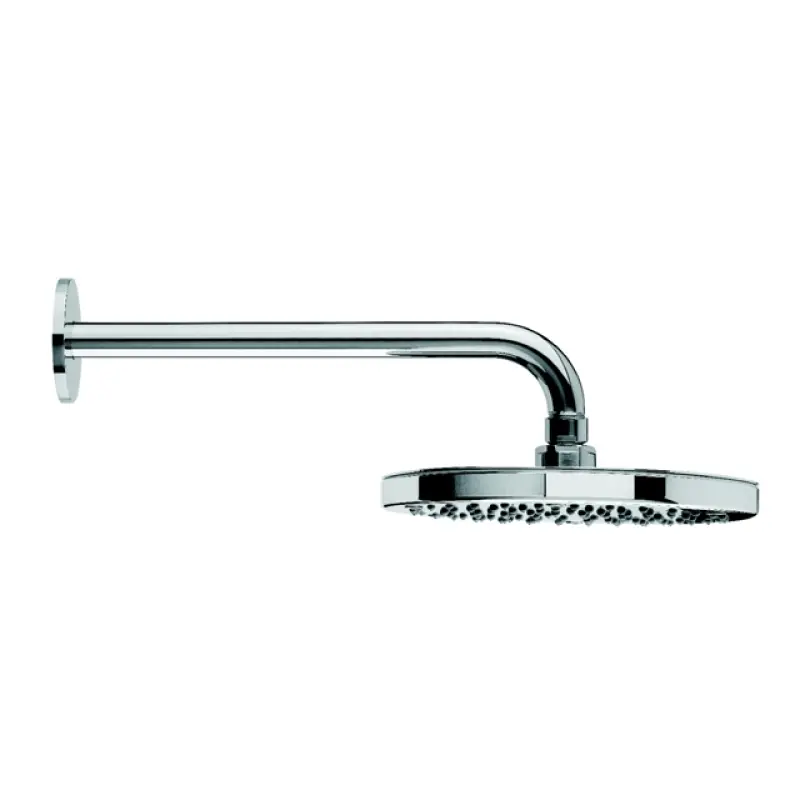 Waterevolution Flow hoofddouche 200mm met muuraansluiting Light Gold T1641WGE
