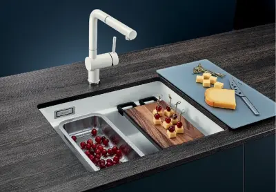 Blanco Etagon 500-U onderbouw spoelbak basalt 525154