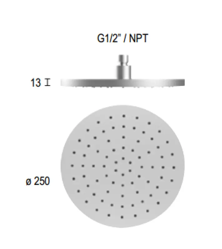 SB Round 316 Regendouche hoofddouche 25cm volledig RVS 1208946731
