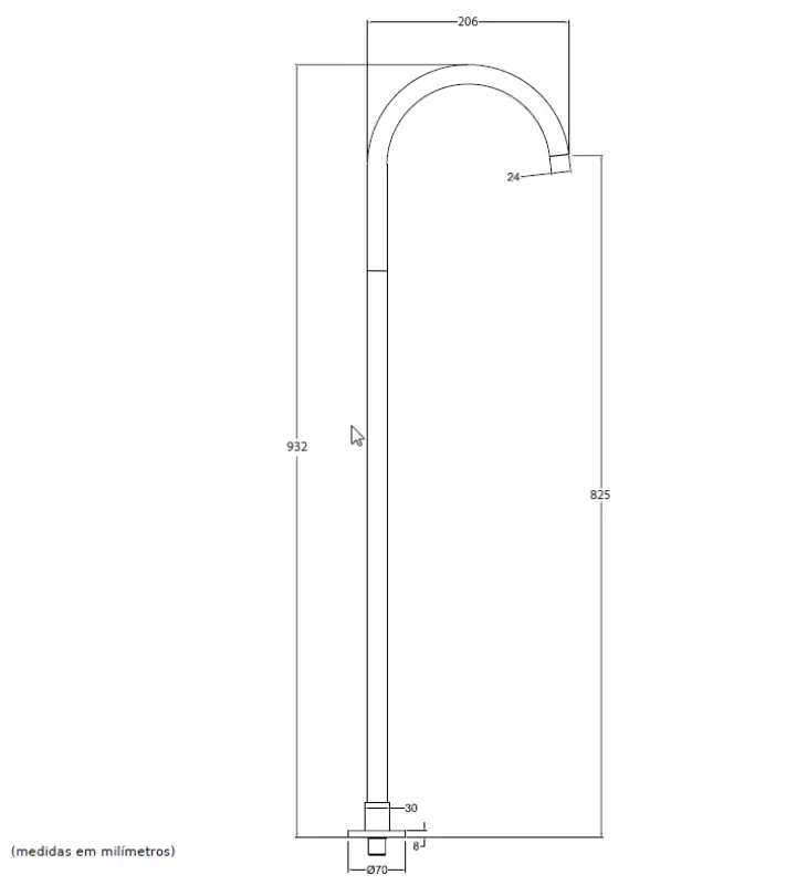 Waterevolution Flow baduitloop staand RVS T1673IE