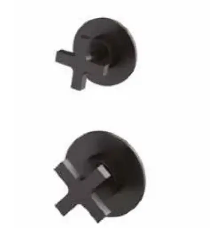 Waterevolution Cruz inbouw thermostaat met stopkraan mat zwart