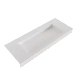 Solid-S Avon solid surface vrijhangende wastafel 190x46x10cm mat wit 1208946957