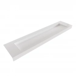 Solid-S Avon solid surface vrijhangende wastafel 190x46x10cm mat wit 1208946957