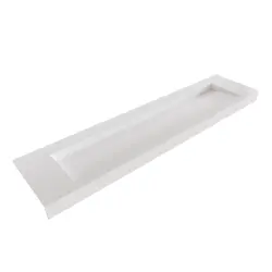 Solid-S Avon solid surface vrijhangende wastafel 210x46x10cm mat wit 1208946959