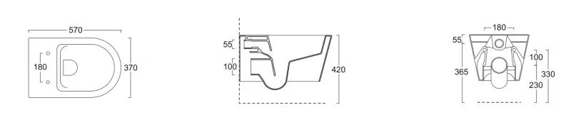 Flavio Cecena rimless wandtoilet glans wit incl. softclose zitting en quickrelease 1208947541
