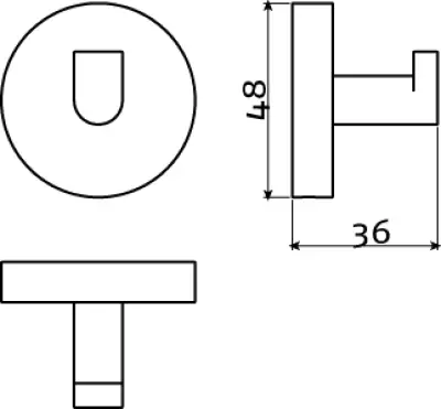 Clou Flat set à 2 kledinghaken mat wit