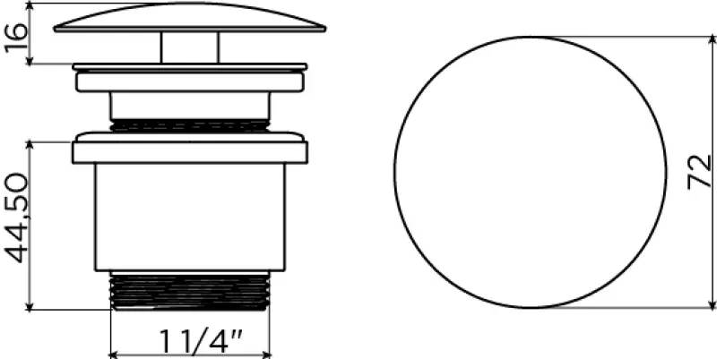 Clou InBe In a Box Afvoerplug niet afsluitbaar chroom