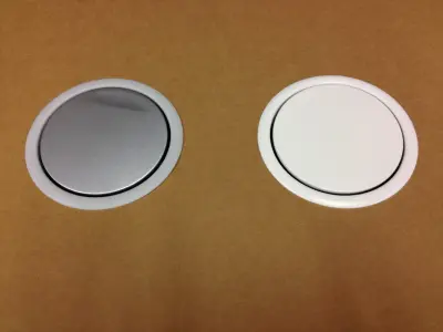 EVOline Port 3 Verzinkbare contactdoos penaarde witte deksel
