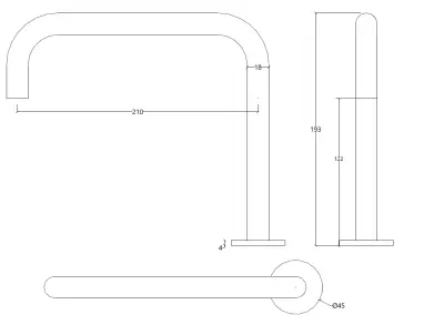 Waterevolution Flow 2-gats wastafelkraan Gun Metal T112HGME