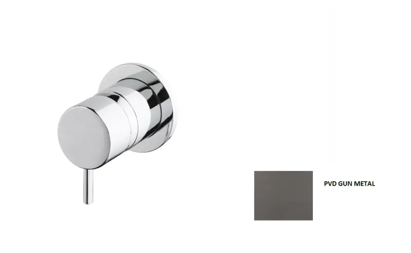Waterevolution Flow Inbouw Mengkraan PVD Geborsteld Gun Metal 1208952954