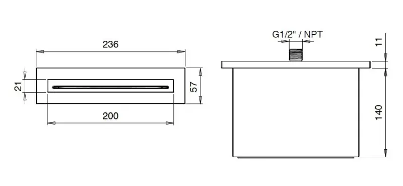 Rubio 316 opbouw waterval uitloop RVS