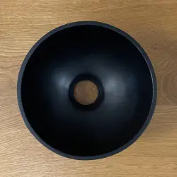 Solid S kleine waskom fontein Solid Surface rond 20 x 20 x 11 cm mat zwart 1208953268