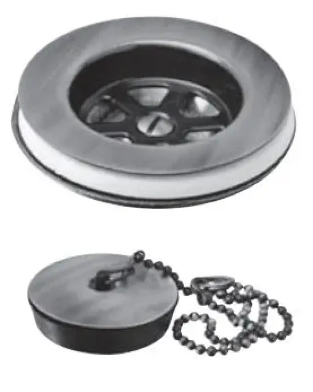 PB Unix fontein en wastafelplug met stopketting RVS 1208953282