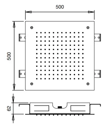Rubio grote inbouw Regendouche plafonddouchekop 50x50cm mat wit 1208953323