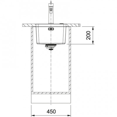 Franke Mythos MYX 110.34 rvs spoelbak 34x40cm onderbouw 122.0638.197