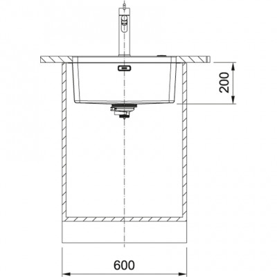 Franke Mythos MYX 110.50 rvs spoelbak 50x40cm onderbouw 122.0638.199