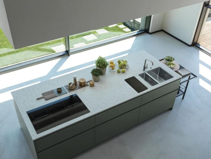 Franke Mythos MYX 160.34.16 BL anderhalve rvs spoelbak onderbouw 34+16cm 122.0638.273