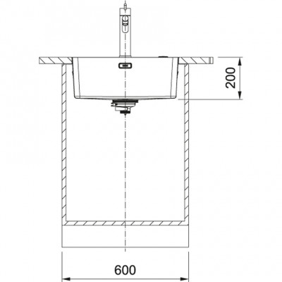 Franke Mythos MYX 210.50 rvs spoelbak 50x40cm vlakbouw 127.0638.276