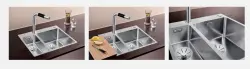Blanco Andano rvs spoelbak 34x18 cm met kraangat vlakinbouw 525247