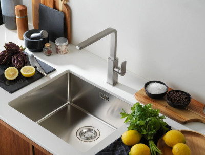 Franke massief rvs Keukenkraan Mythos met draaibare uitloop inox 115.0547.852