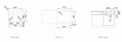 Blanco Solis rvs spoelbak 34x18 cm vlakinbouw bak rechts 1208953816